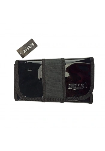 Bback Rulo Kalem Çantası 25 Bölümlü 48,5x22cm - Şeffaf Siyah