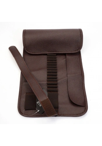 BBack Sanatsal Rulo Kalemlik Deri 36lı Koyu Kahverengi