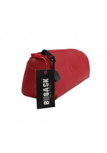 BBack Tek Bölmeli Deri Rulo Kalem Çantası 21x7cm - Kırmızı