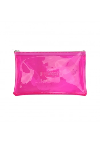 Bback Tek Bölümlü Kalemlik 20x12cm - Şeffaf Pembe