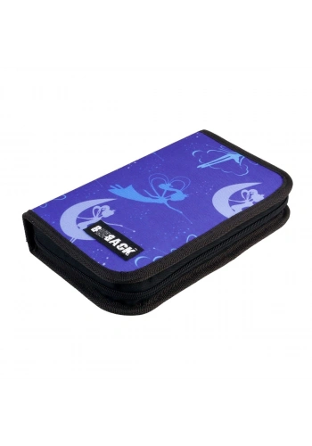 Bback Tek Katlı Çift Kanatlı Kalem Çantası Perili