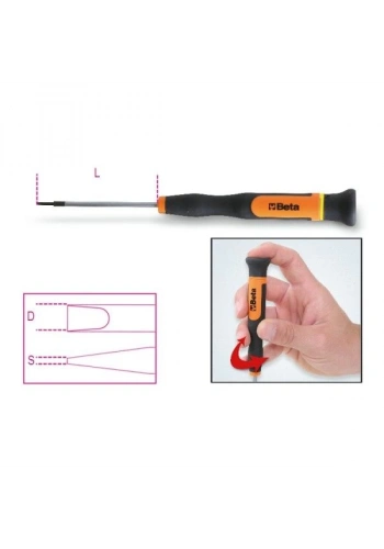 Beta Düz Mikro Tornavida 1257LP 2,0