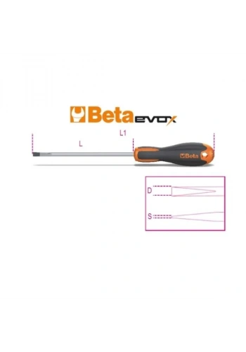 Beta Klemens Düz Tornavida 1204E 5X150