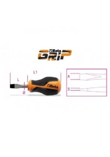 Beta Topaç Düz Tornavida 1260N 6,5X30