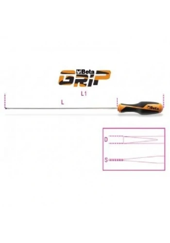 Beta Uzun Düz Tornavida 1264L 4X400