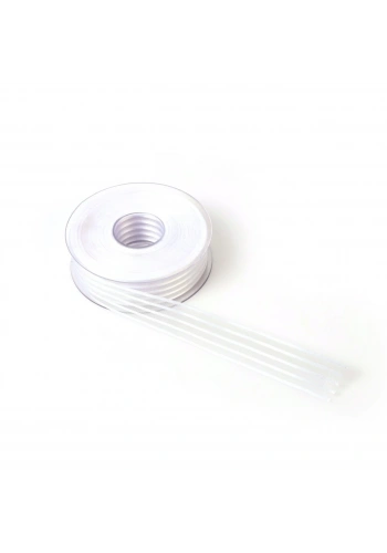 Beyaz Saten Çizgili Şifon Kurdele