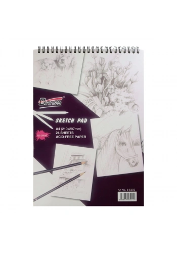 Bianyo Eskiz Defter 150gr A4 21x29,7cm 24yp Spiralli