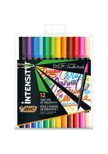 Bic İntensity Dual Tip Çift Uçlu Keçeli Kalem 12 Renk (989695)