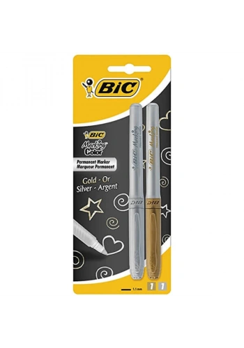 Bic İntensity Permanent Markör Altın Gümüş 2Li (900340)