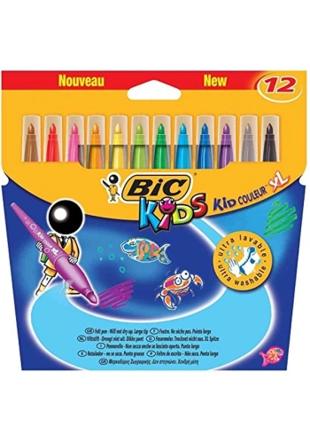 Bic Keçeli Boya Kalemi Kids Couleur XL 12 Renk 828966