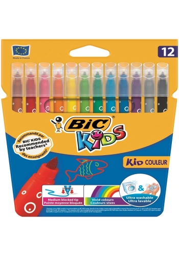 Bic Keçeli Boya Kalemi Kids Couleur Yıkanabilir 12 Renk 920293