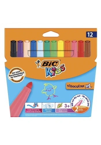 Bic Keçeli Boya Kalemi Visa XL Jumbo 12 Lİ 8922231