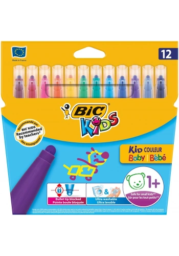 Bic Kids Kid Couleur Baby Keçeli Boya Kalemi 12 Renk