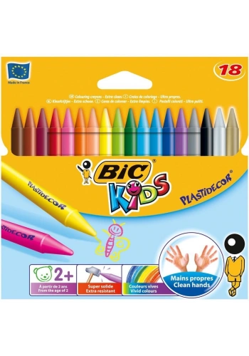 Bic Kids Plastidecor Silinebilir Mum Pastel Boya 18 Renk