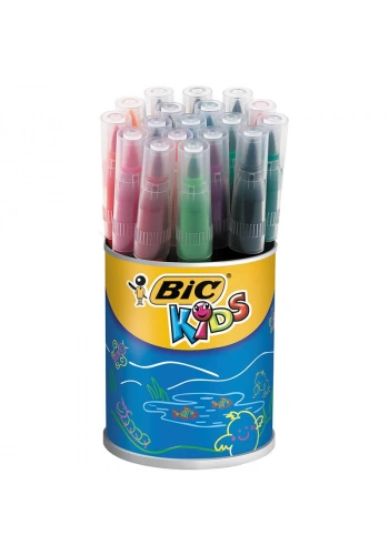 Bic Kids Visaquarelle Fırça Uçlu Keçeli Boya Kalemi 18 Renk Kavanoz