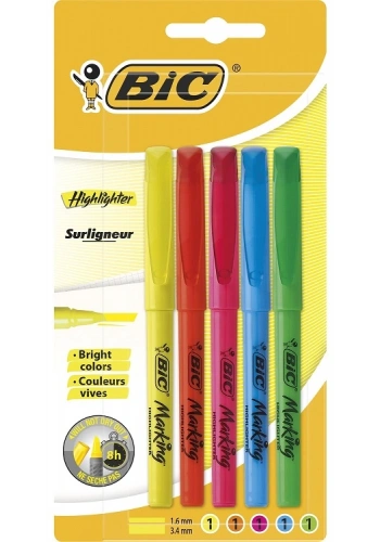 Bic Marking Highlighter Fosforlu İşaretleme Kalemi Seti 5 Renk