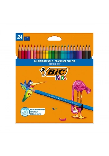 Bic Tropıcolors Kuru Boya Kalemi 24 Renk Set