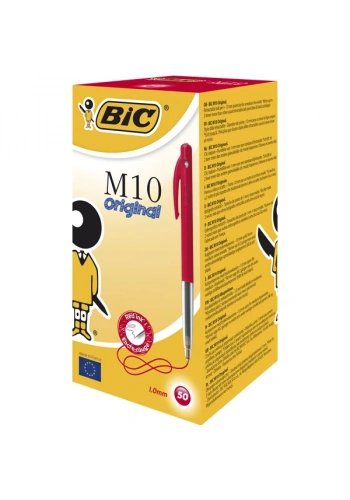 Bic Tükenmez Kalem M10 Basmalı 50 Li Kırmızı