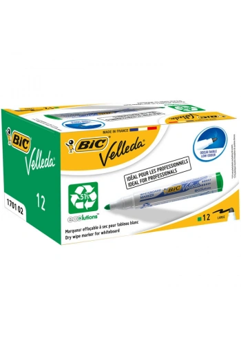 Bic Velleda 1701 Beyaz Tahta Kalemi Yeşil 12li Kutu