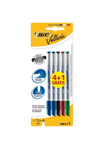 Bic Velleda Eco Beyaz Tahta Kalemi Seti Yuvarlak Uç 4+1Li (875698***)