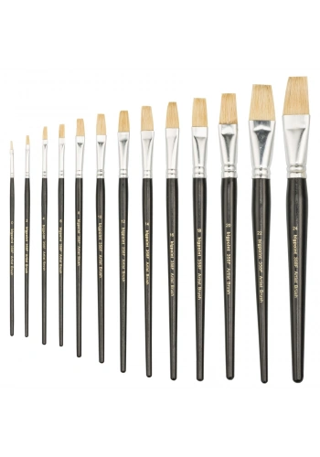 Bigpoint 358F Serisi Beyaz Doğal Kıl Düz Kesik Fırça No: 8