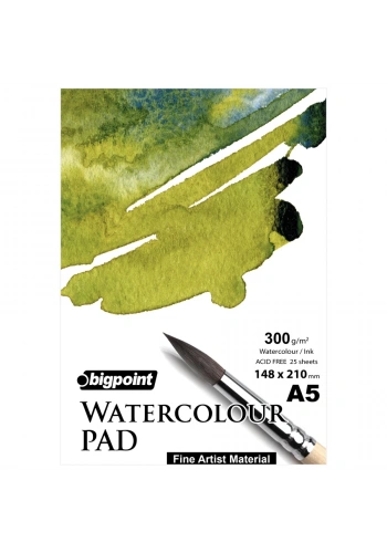 Bigpoint Suluboya Blok 300 Gram A5 - 25 Yaprak (Watercolour Pad)