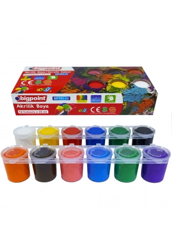 Bigpoint Akrilik Boya 12 Renk x 25 ml