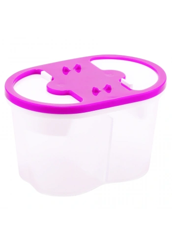 Bigpoint Fırça Yıkama Su Kabı 2 Bölmeli Pembe