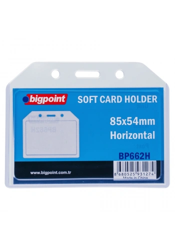 Bigpoint Kart Kabı Yatay Şeffaf 85x54mm