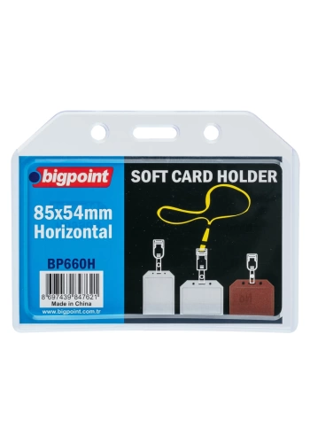 Bigpoint Kart Kabı Yatay Şeffaf 85x54mm