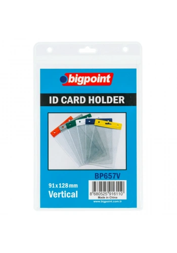 Bigpoint Kart Poşeti Dikey Şeffaf 91x128mm