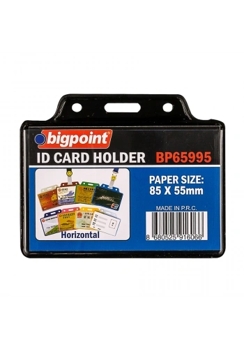 Bigpoint Kart Poşeti Yatay Siyah 85x55mm