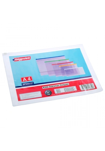 Bigpoint Kilitli Döküman Dosyası A4 PVC Beyaz