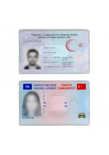 Bigpoint Kimlik, Ehliyet Kabı Sert PP Şeffaf 86x54mm (Yerli Üretim)