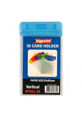 Bigpoint Korumalı Kart Poşeti Dikey Mavi 55x85mm