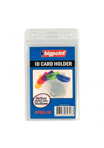 Bigpoint Korumalı Kart Poşeti Dikey Şeffaf 55x85mm