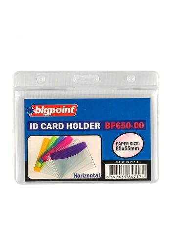 Bigpoint Korumalı Kart Poşeti Yatay Şeffaf 85x55mm