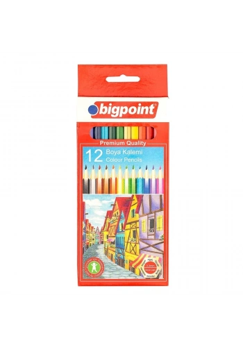 Bigpoint Kuru Boya Kalemi 12 Renk Set