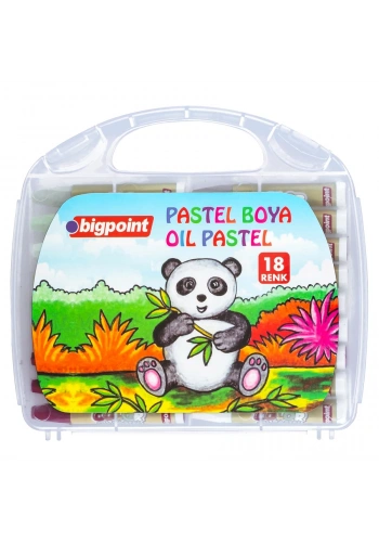 Bigpoint Pastel Boya 18 Renk - Şeffaf Çantalı