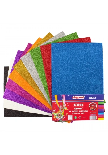 Bigpoint Simli Eva 20x30cm Karışık 10 Renk