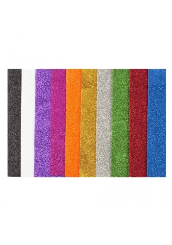 Bigpoint Simli Yapışkanlı Eva 35x50cm Karışık 10 Renk