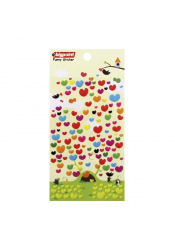 Bigpoint Sticker Çok Renkli Kalpler 2