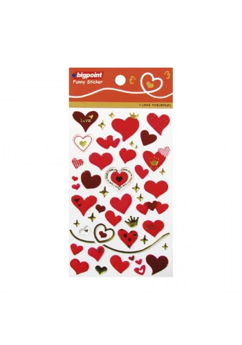 Bigpoint Sticker Kırmızı Kalpler