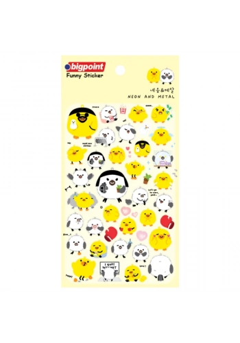 Bigpoint Sticker Neon ve Metal Civcivler