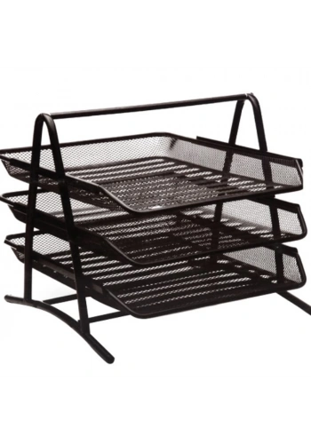 Bion Evrak Rafı Perfore 3 Lü Kutusuz Siyah 9309