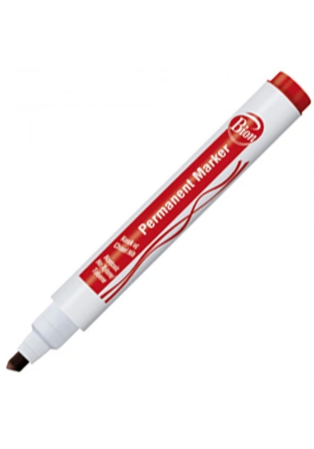 Bion Markör Permanent Kesik Uç Kırmızı 9177