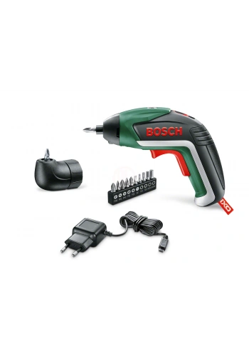 Bosch Akülü Vidalama Makinesi IXO 5 (Entegre Akü 1,5 Ah) + Açı Adaptörü - 06039A8001