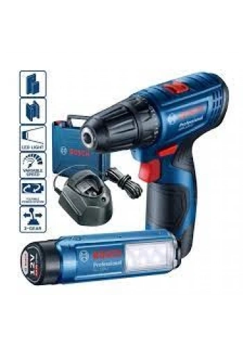 Bosch Akülü Vidalama Matkabı Set (GSR 120-LI + GLI 12V-300) (2 x 2,0 Ah Akü) - 06019G8004