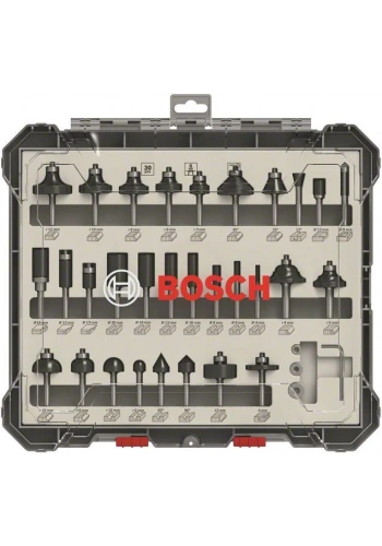 Bosch Freze Ucu Pro Set 6 mm Şaftlı Karışık (30 Parça) - 2607017474