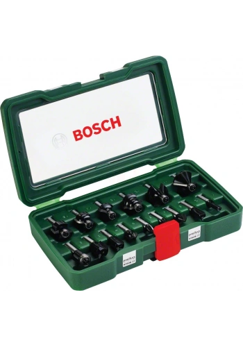 Bosch Freze Ucu Set 8 mm Şaft (15 Parça) - 2607019469